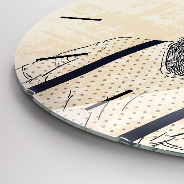 Horloge ronde Cerf abstrait