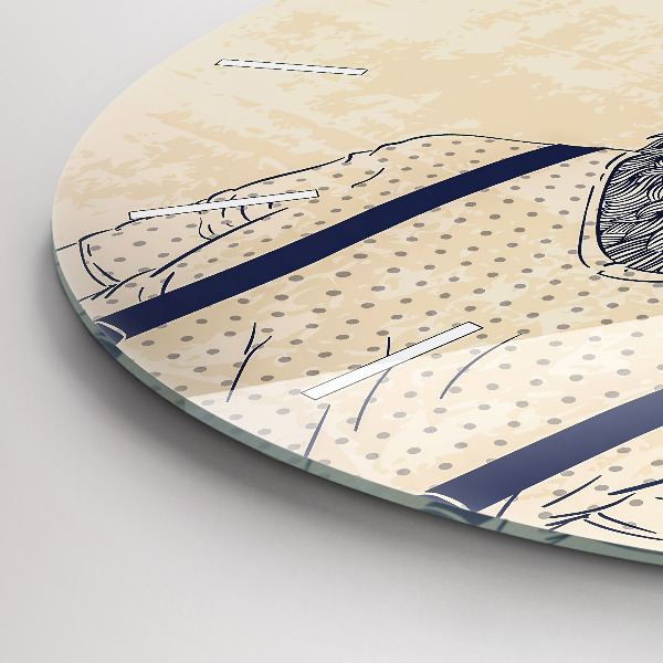 Horloge ronde Cerf abstrait