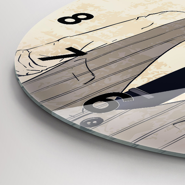 Horloge ronde Homme avec une barbe