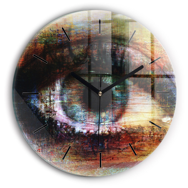 Horloge ronde Street Art Eye