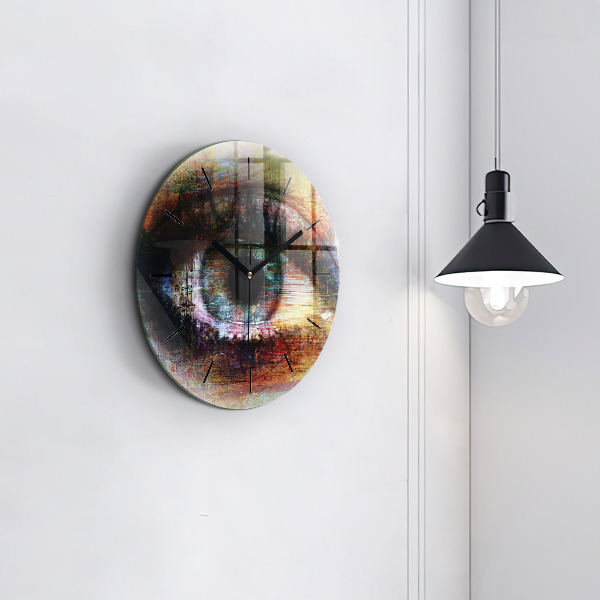 Horloge ronde Street Art Eye