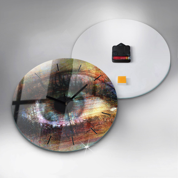 Horloge ronde Street Art Eye
