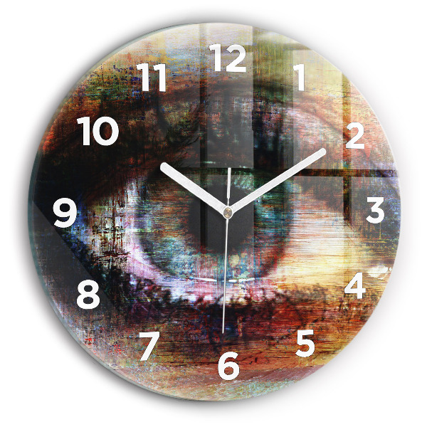 Horloge ronde Street Art Eye