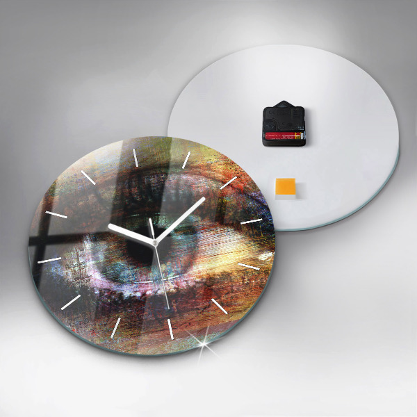 Horloge ronde Street Art Eye