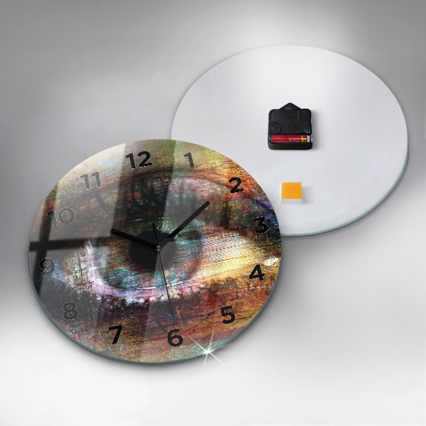 Horloge ronde Street Art Eye