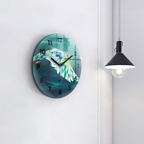Horloge ronde 'Image d''un aigle en vol'