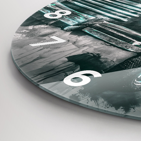 Horloge ronde Voiture de la vieille école