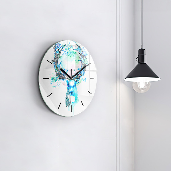 Horloge ronde Illustration de cerf