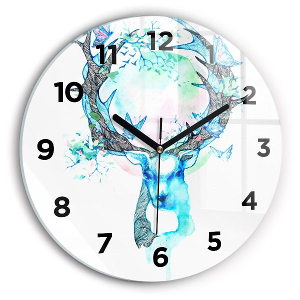 Horloge ronde Illustration de cerf