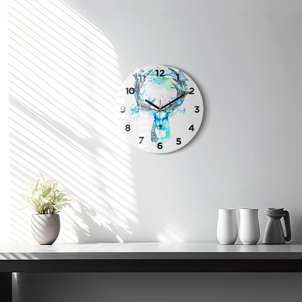 Horloge ronde Illustration de cerf