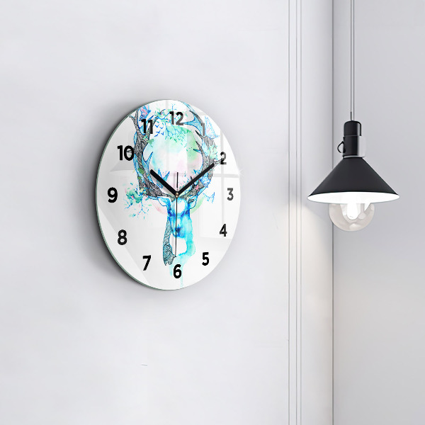 Horloge ronde Illustration de cerf