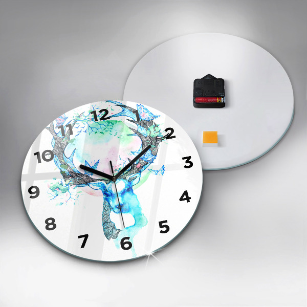 Horloge ronde Illustration de cerf