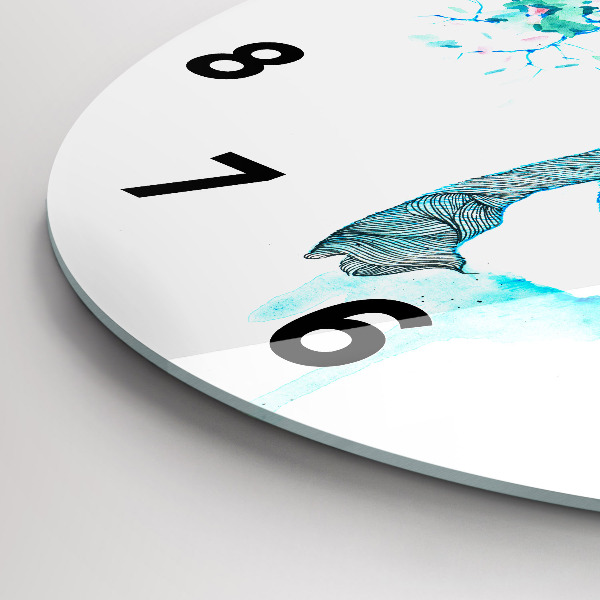 Horloge ronde Illustration de cerf