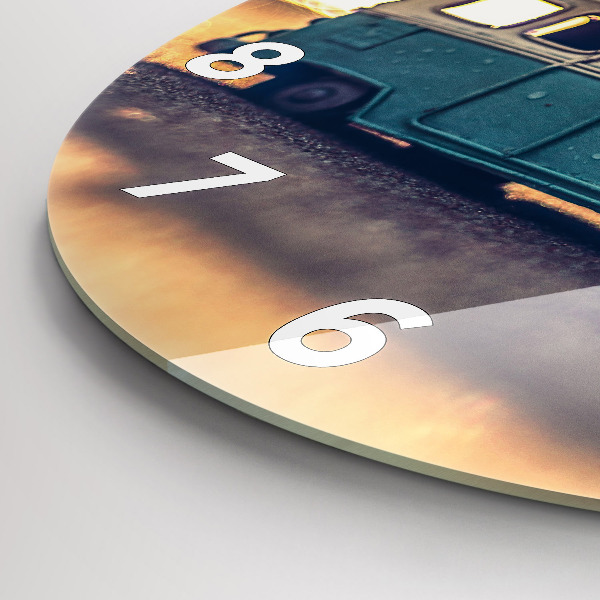 Horloge ronde Camping-car sur la plage