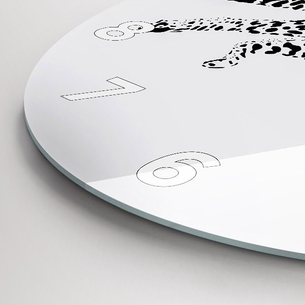 Horloge ronde 'Silhouette d''une panthère'