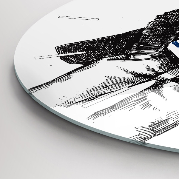 Horloge ronde Un chien dans un corps humain