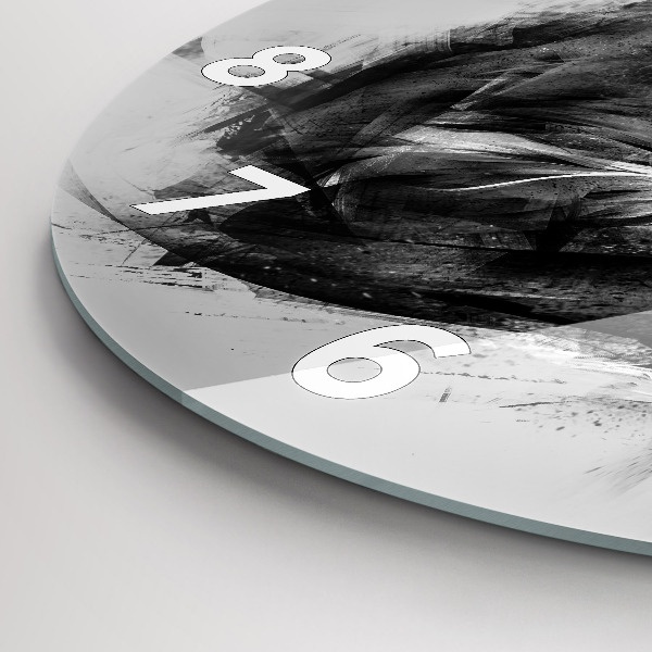 Horloge ronde Lion peint