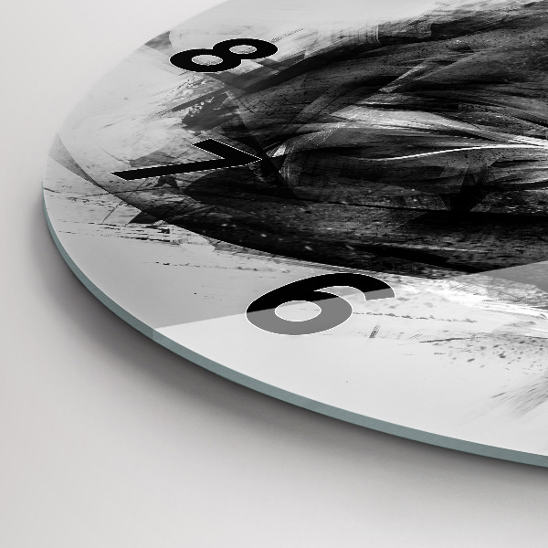 Horloge ronde Lion peint