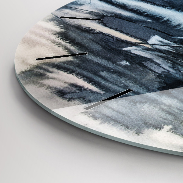 Horloge ronde 'Lac d''hiver de Łódka'