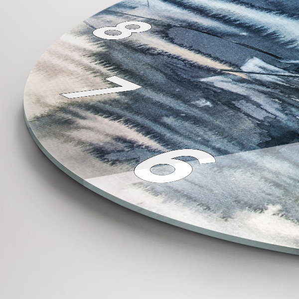 Horloge ronde 'Lac d''hiver de Łódka'