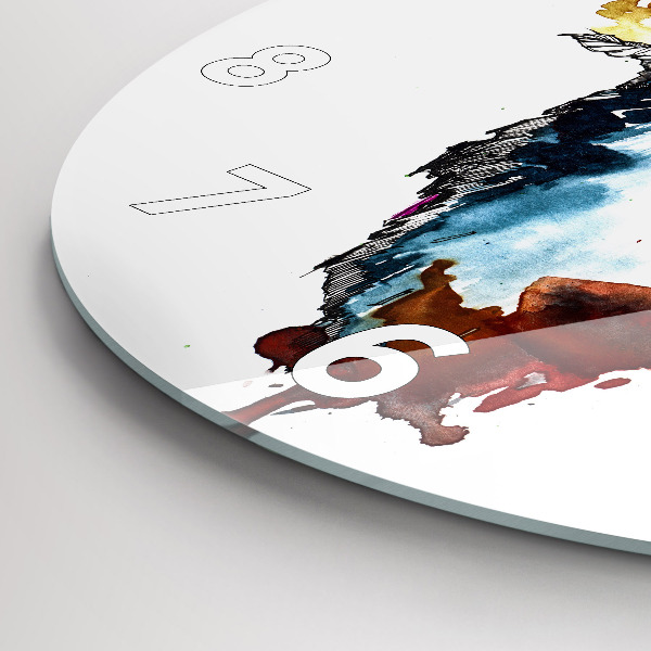 Horloge ronde Le loup et la pleine lune