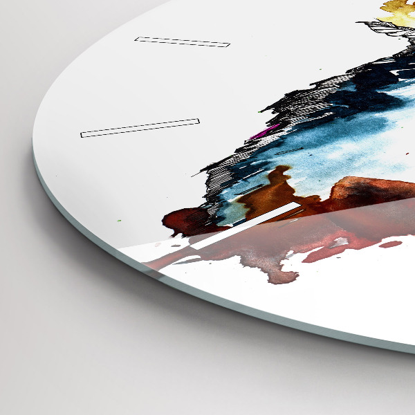 Horloge ronde Le loup et la pleine lune