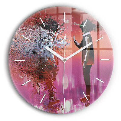 Horloge ronde Cyberespace