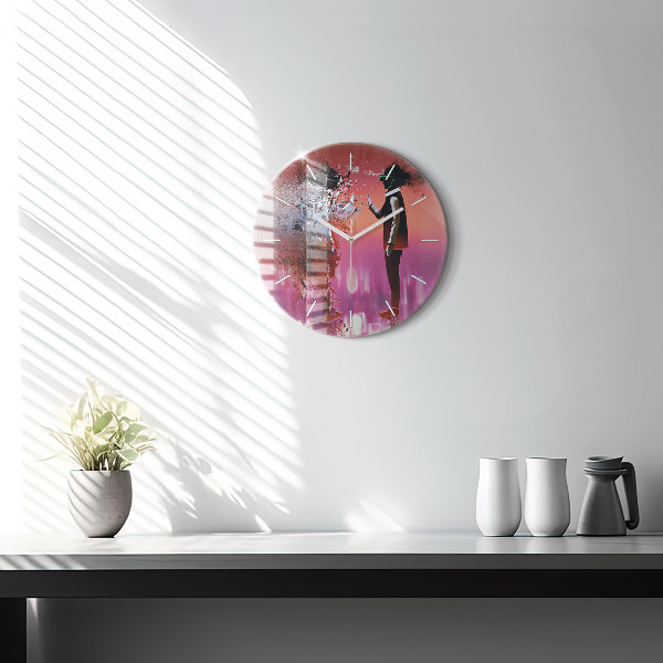 Horloge ronde Cyberespace