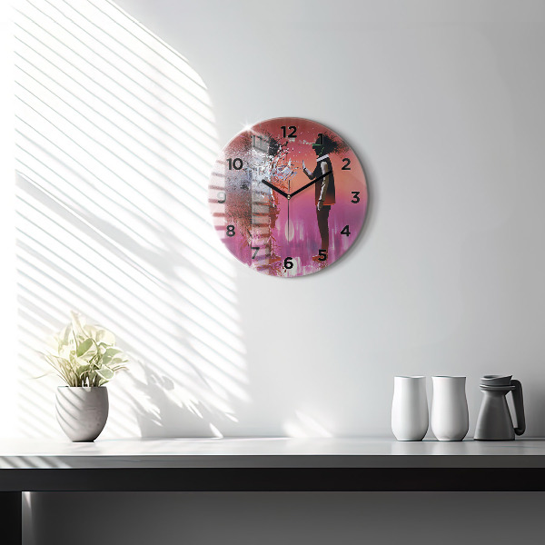 Horloge ronde Cyberespace