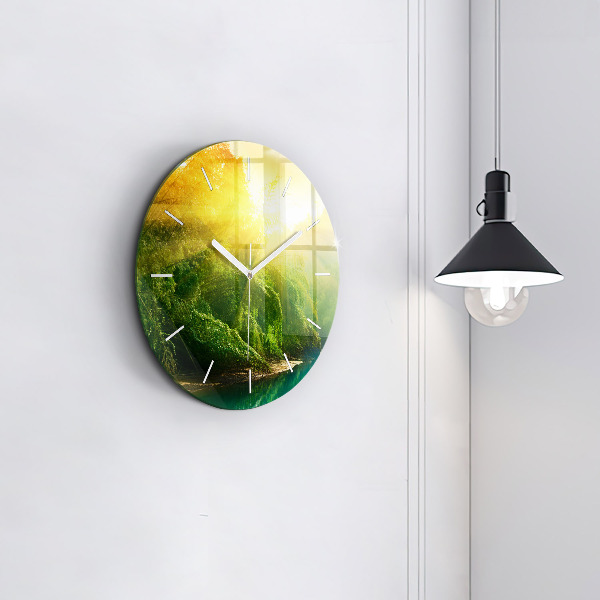 Horloge ronde Nature paisible