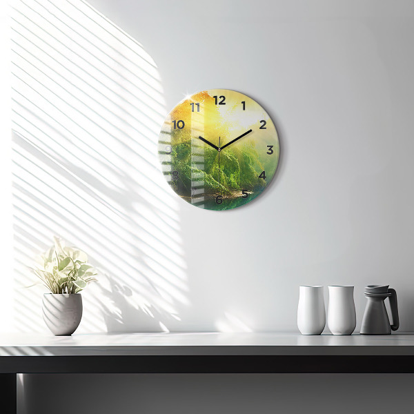 Horloge ronde Nature paisible