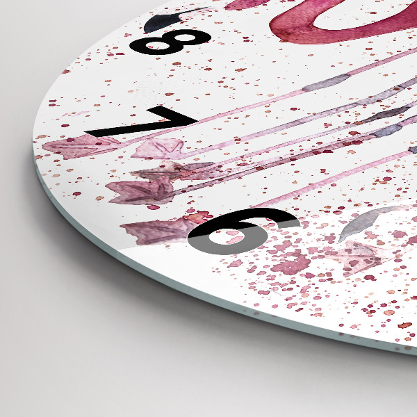 Horloge ronde Un bouquet de flamants roses
