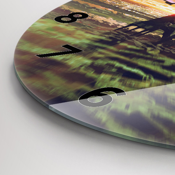 Horloge ronde Concert sur la plage