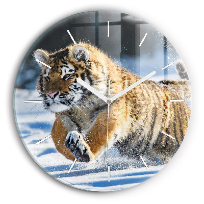Horloge ronde Le Tigre bondissant