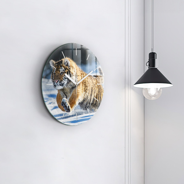 Horloge ronde Le Tigre bondissant
