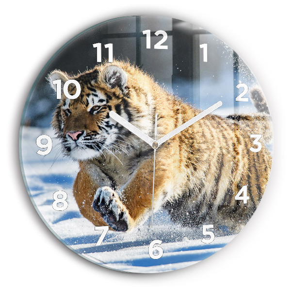Horloge ronde Le Tigre bondissant