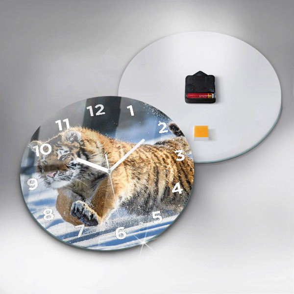 Horloge ronde Le Tigre bondissant