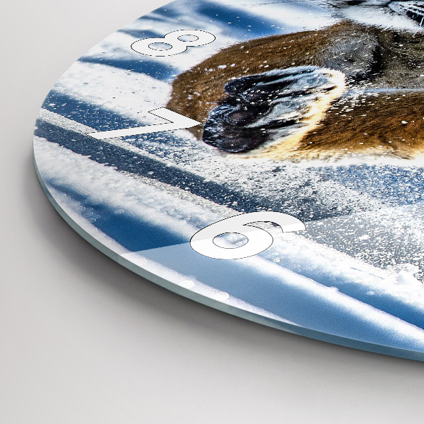 Horloge ronde Le Tigre bondissant