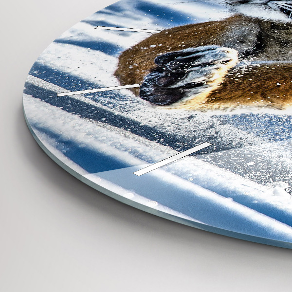 Horloge ronde Le Tigre bondissant