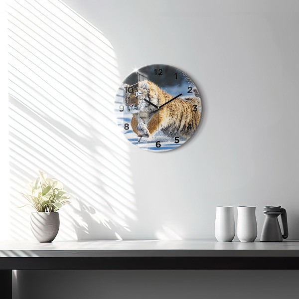 Horloge ronde Le Tigre bondissant