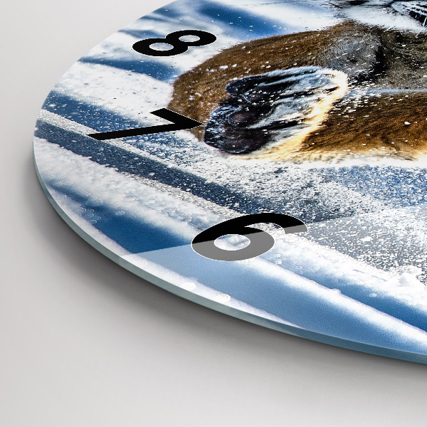 Horloge ronde Le Tigre bondissant