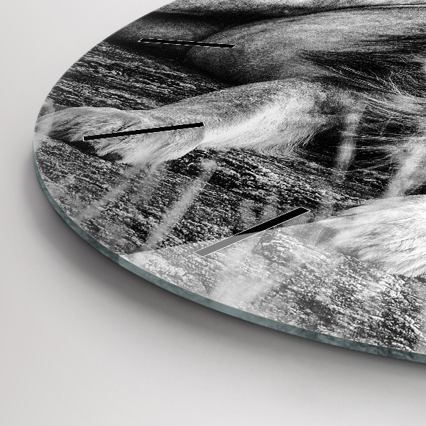 Horloge ronde Abstraction - Lion