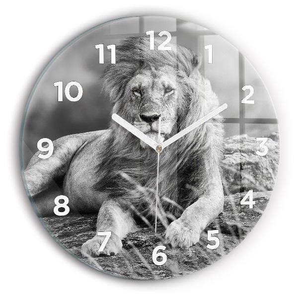 Horloge ronde Abstraction - Lion