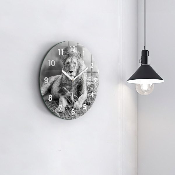 Horloge ronde Abstraction - Lion