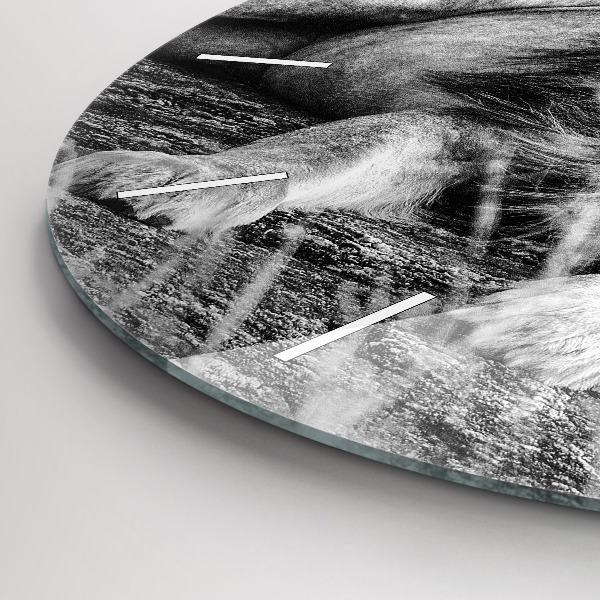 Horloge ronde Abstraction - Lion