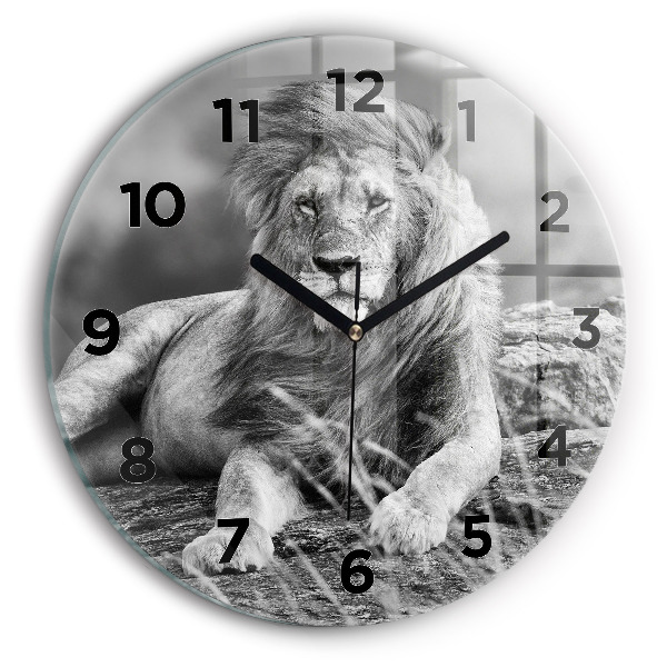 Horloge ronde Abstraction - Lion