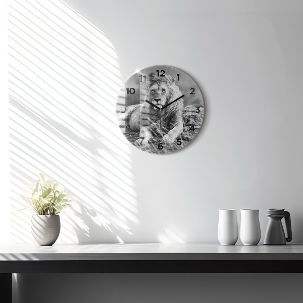 Horloge ronde Abstraction - Lion