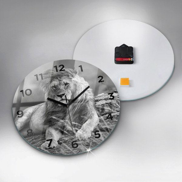 Horloge ronde Abstraction - Lion