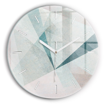 Horloge ronde Texture abstraite de triangles