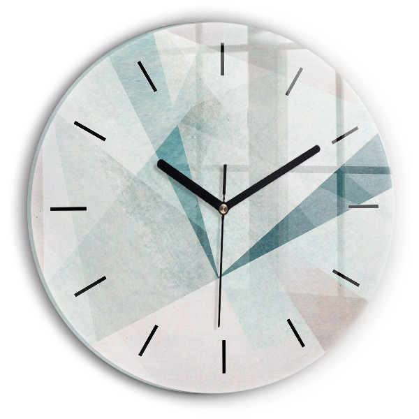 Horloge ronde Texture abstraite de triangles